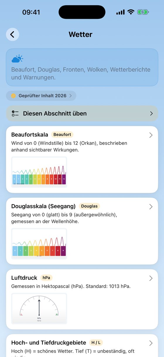 Seewetter: Beaufort- und Douglas-Skala